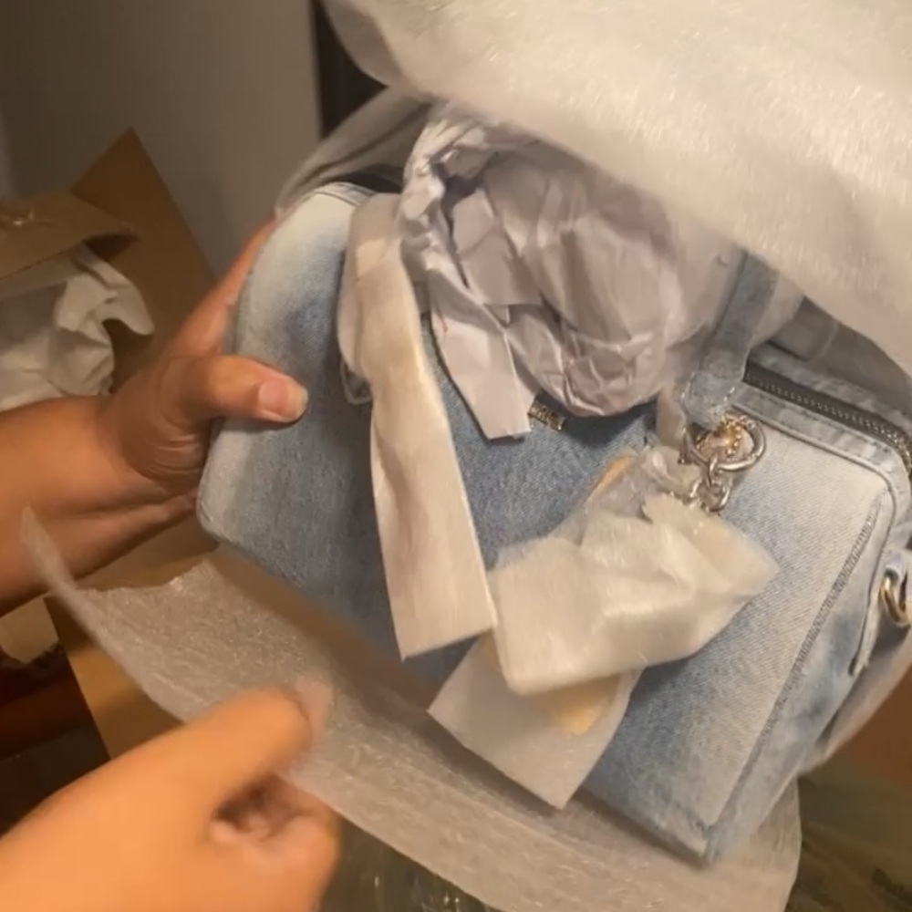 Rowan Satchel Bag
In Loved Denim With Charms - Picture 6 of 7